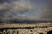 Cloudy sky above Athens