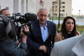 Members of Jose and Kitty Menendez?s family meet with District Attorney Hochman to press for the resentencing of Erik and Lyle Menendez's first-degree murder convictions, in Los Angeles