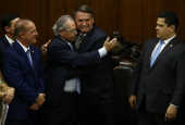 Bolsonaro e ministros se renem com Davi Alcolumbre