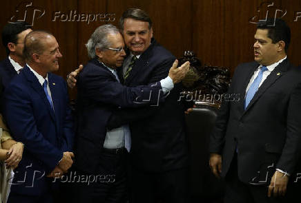 Bolsonaro e ministros se renem com Davi Alcolumbre