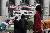 Pro-Palestinian student encampment at UC Berkeley doubles in size