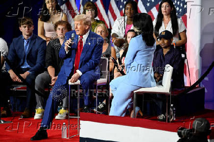 Republican presidential nominee and former U.S. President Trump holds a town hall event in La Crosse