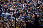 Democratic presidential nominee U.S. Vice President Harris campaigns in Wisconsin