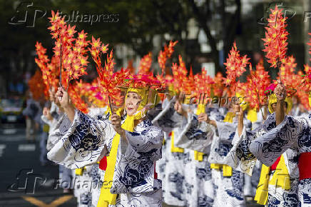 Desfile durante o Festival de Nagoya Matsuri, no Japo