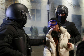 Rally to protest against the Georgian government's decision to suspend talks on joining the EU, in Tbilisi