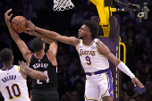 NBA: Portland Trail Blazers at Los Angeles Lakers