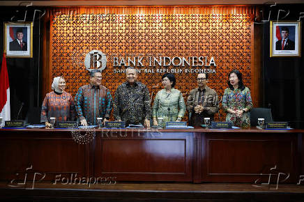 Press conference with Indonesia's Central Bank Governor Perry Warjiyo in Jakarta