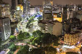 Vista area do centro da cidade de So Paulo