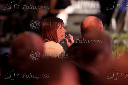 Argentina's Security Minister Patricia Bullrich and Chile's President Gabriel Boric attend ENADE inauguration, in Santiago
