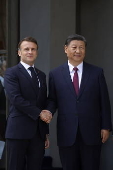 French President Macron receives Chinese President Xi Jinping for a State visit