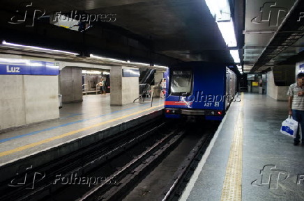 Folhapress - Fotos - Vista da estação Luz do Metrô