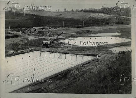 Construo de piscina olmpica do clube anexo ao estdio do Morumbi