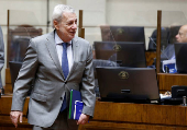 Chile's Foreign Affairs Minister Alberto van Klaveren attends a session at the Chilean Senate in Valparaiso
