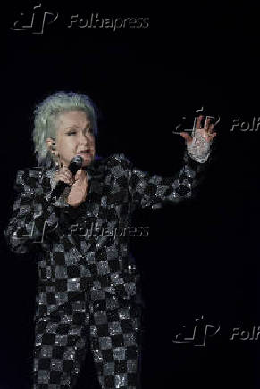 Show da cantora Cyndi Lauper, no palco Mundo, no Rock in Rio 2024