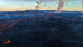 Volcano eruption near Grindavik