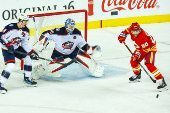 NHL: Columbus Blue Jackets at Calgary Flames