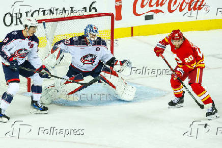 NHL: Columbus Blue Jackets at Calgary Flames