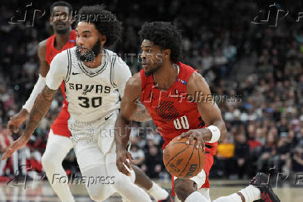 NBA: Portland Trail Blazers at San Antonio Spurs