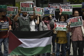 Protestors attend pro-Palestinian rally in Seoul