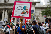 Protest against Israel's strikes on Gaza and Lebanon in New York City