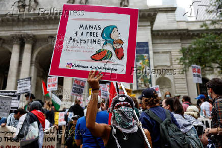 Protest against Israel's strikes on Gaza and Lebanon in New York City