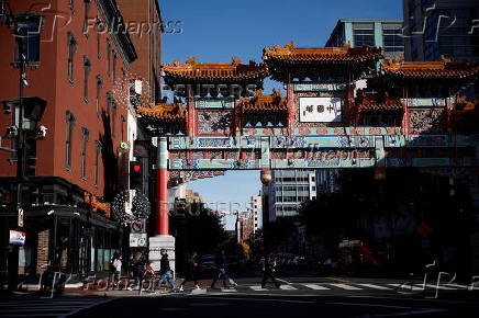 The Friendship Archway is pictured at Chinatown in Washington