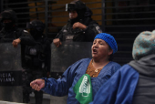 Protest in commemoration of the International Day for the Elimination of Violence Against Women, in El Alto