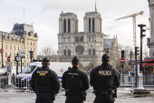 Security arrangements in the surrounding area for the reopening of Notre Dame de Paris