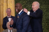 US President Biden awards the Presidential Medal of Freedom at the White House