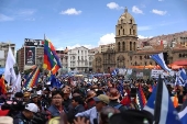 Presidente Arce festeja el aniversario del partido oficialista de Bolivia sin Evo Morales