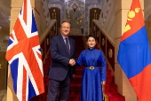 British Foreign Secretary David Cameron visits Mongolia