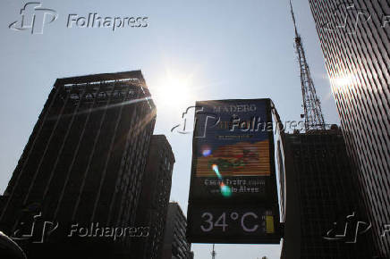 Altas temperaturas na regio da avenida paulista