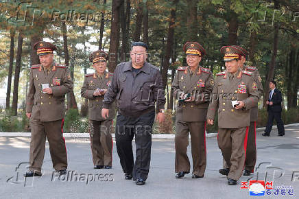 North Korean leader Kim Jong Un inspects the headquarters of the 2nd Corps of North Korean army