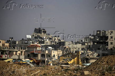 Destruction in Al Bureij refugee camp, Gaza Strip