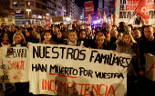 Protesters in Valencia call for regional leader Mazon to resign, in Valencia