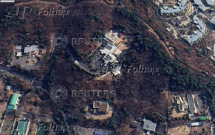 A satellite image shows the official residence of South Korean President Yoon Suk Yeol in Seoul