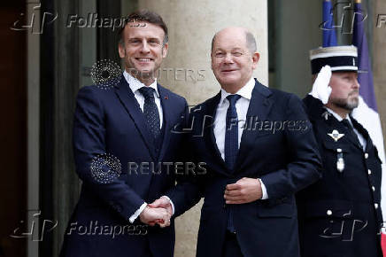 French President Macron meets Germany's Chancellor Scholz in Paris