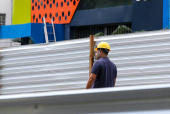 Ato contra o tnel da Sena Madureira  manifestantes fazem uma passeata e  quebram grade de proteo da sena Madureira,(10)SP