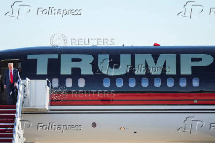 U.S. President-elect Donald Trump arrives prior to meeting with President Joe Biden and members of Congress in Washington, at Joint Base Andrews