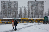 First snowfall in Kyiv