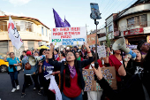 Protest to mark the International Day for the Elimination of Violence Against Women, in Quito