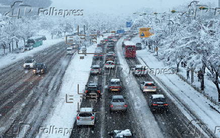 Heavy snow in Seoul