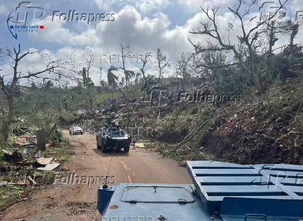 Aftermath of Cyclone Chido, in Mayotte