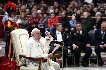 Pope Francis meets the Italian pilgrims of the Camino de Santiago