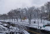 Neve  avista acumulada em Jersey City nos Estados Unidos