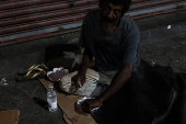 Anjos da Noite (Night Angels) NGO distributes food to homeless people on Christmas Eve in Sao Paulo