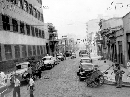 So Paulo Anos 50: vista da rua