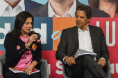 Entrevista coletiva com Fernando Haddad (PT) e Lcia Frana (PSB)