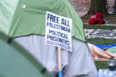 Pro-Palestinian activists demonstrate at George Washington University