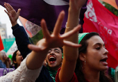 Demonstration to mark International Day for the Decriminalization and Legalization of Abortion, in Sao Paulo